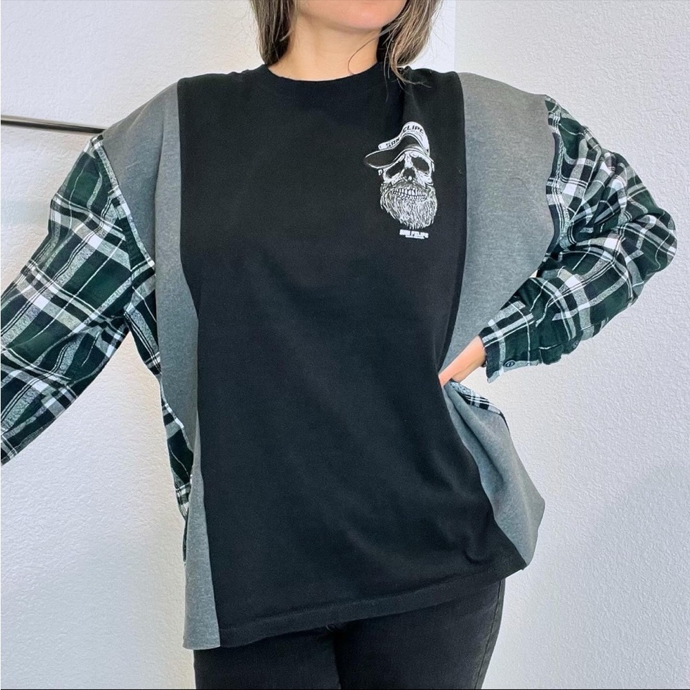 San Felipe skull flannel